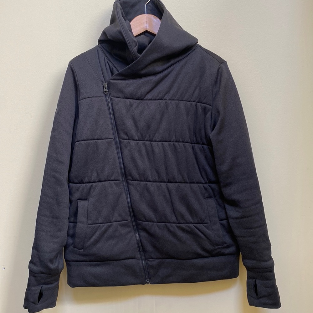The North Face zipper jacket dark grey black